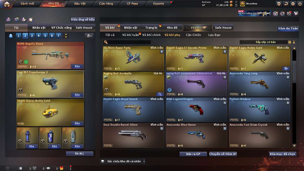 shop acc cf uy tin gia re